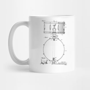 Snare Drum Vintage Patent Hand Drawing Mug